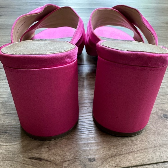 Womens Nina Nayely Satin Criss-Cross Heels in Hot Pink Size 5.5 - Picture 6 of 9